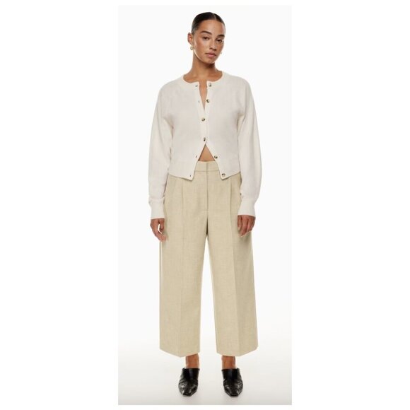 ARITZIA Wilfred The Effortless Cropped Pant in Claudine Hounds Tooth Size US 2 - Picture 1 of 8